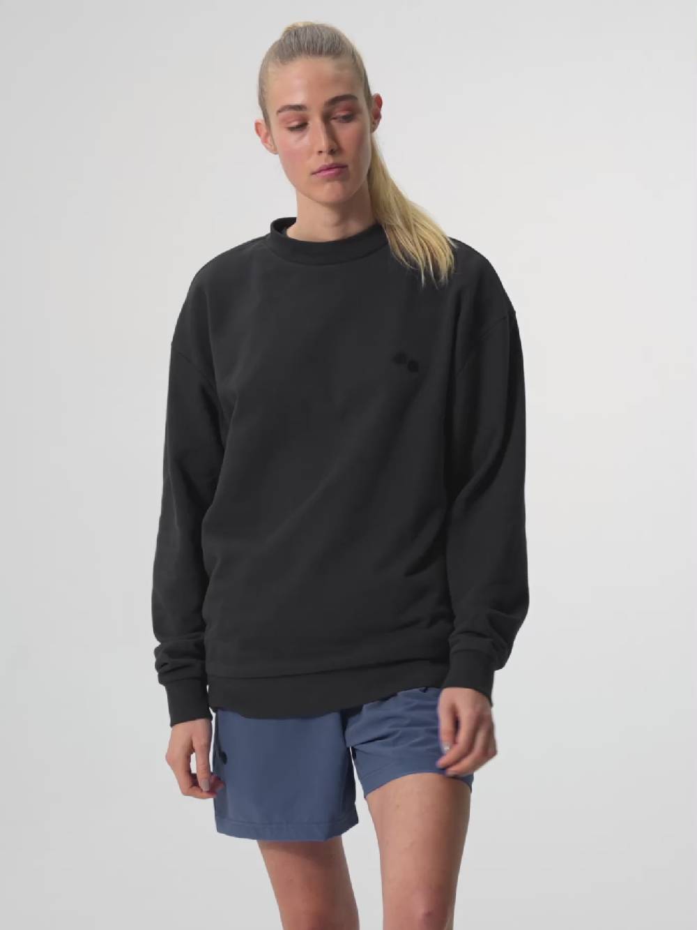 Pinqponq Sweatshirt - Circles Peat Black (Unisex) Saisonschlussverkauf