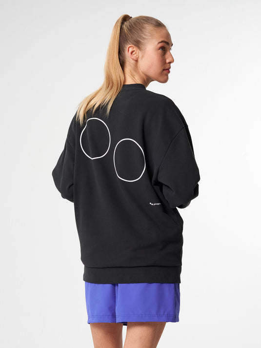 Pinqponq Sweatshirt - Circles Peat Black (Unisex) Saisonschlussverkauf