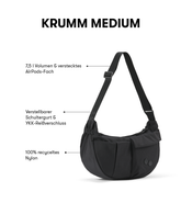Pinqponq Krumm Medium - Crinkle Black Zeitlich begrenztes Angebot