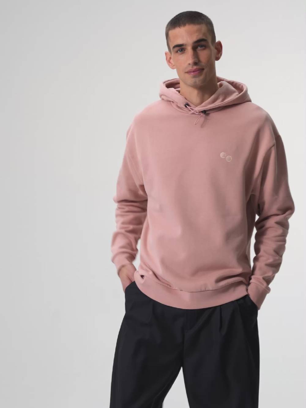 Pinqponq Hoodie - Ash Pink (Unisex) Kostenlose Rückgabe