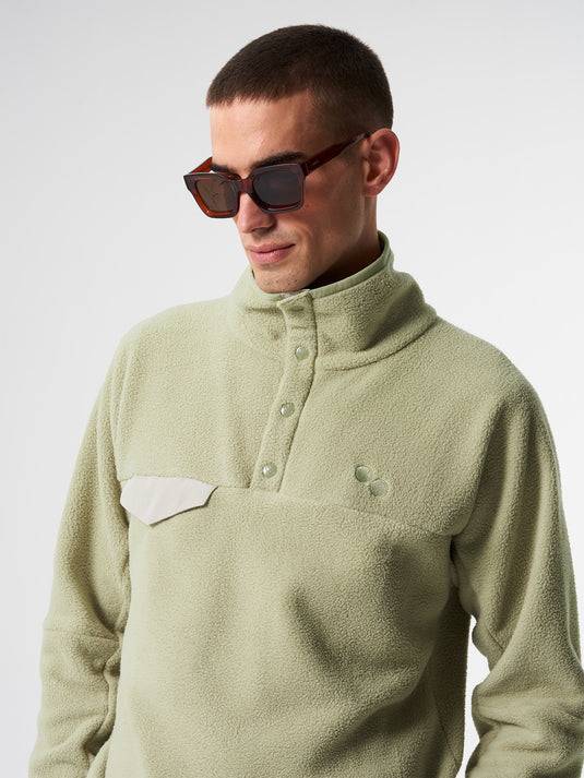 Pinqponq Fleece Pullover - Reed Olive (Unisex) Bis zu 60% Rabatt