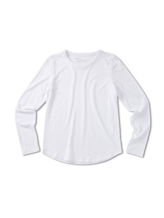 Pinqponq Longsleeve TENCEL™ - Wooden White (Female) Super Rabatt