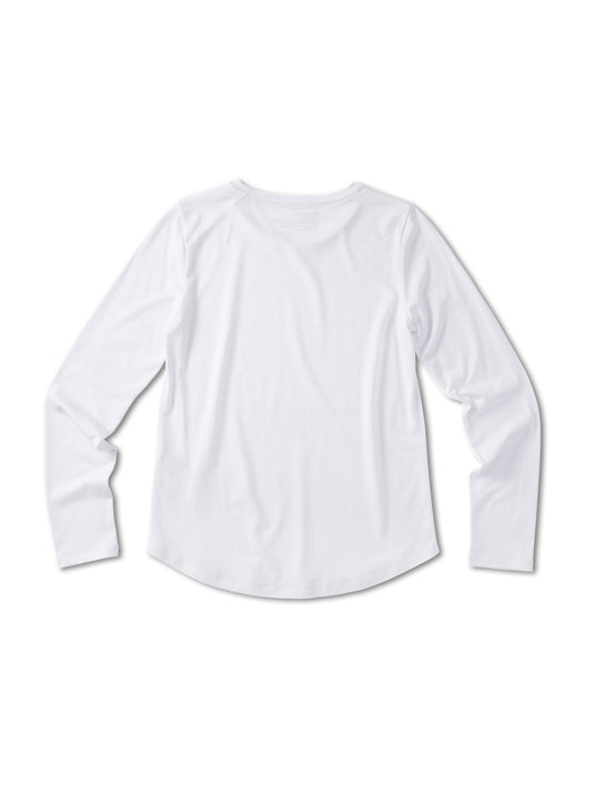 Pinqponq Longsleeve TENCEL™ - Wooden White (Female) Super Rabatt