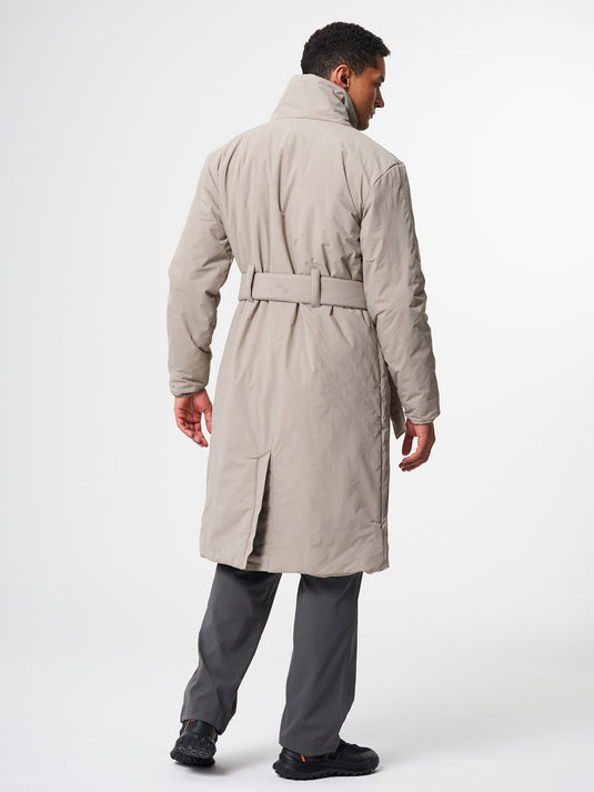 Pinqponq Padded Trench Coat - Cement Taupe (Unisex) Riesige Rabatte