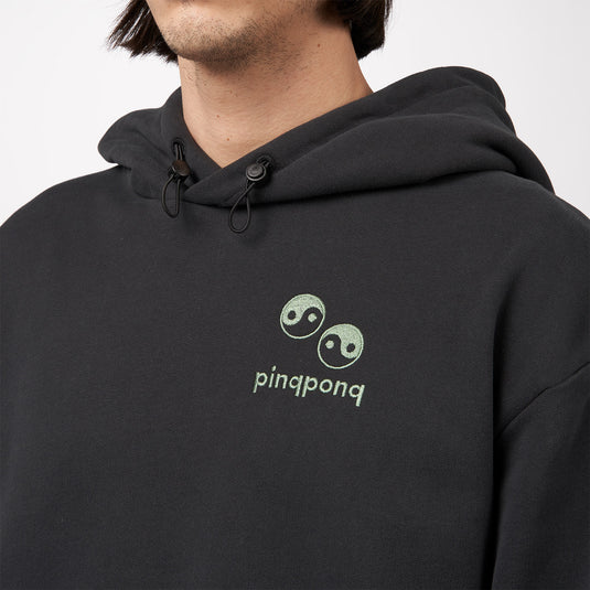 Pinqponq Hoodie - Peat Black Yin Yang (Unisex) Black Friday Preise