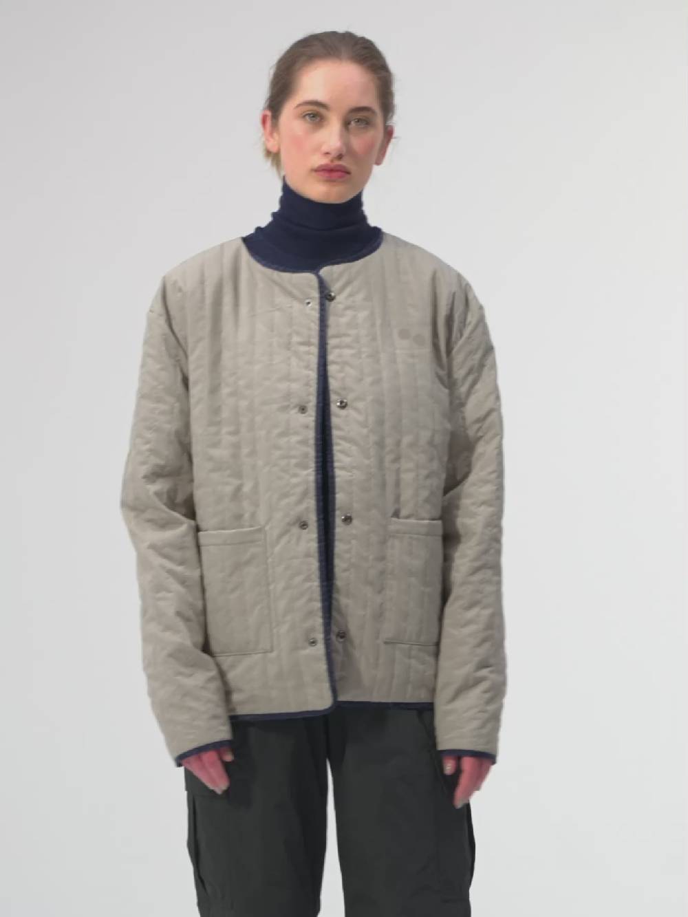 Pinqponq Reversible Jacket - Tune Navy (Unisex) Auslauf