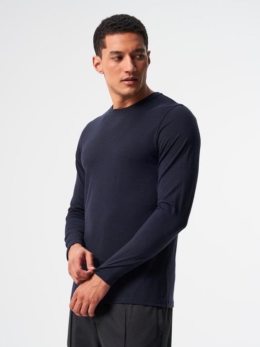Pinqponq Longsleeve Merino - Sheep Navy (Male) Günstiger Verkauf