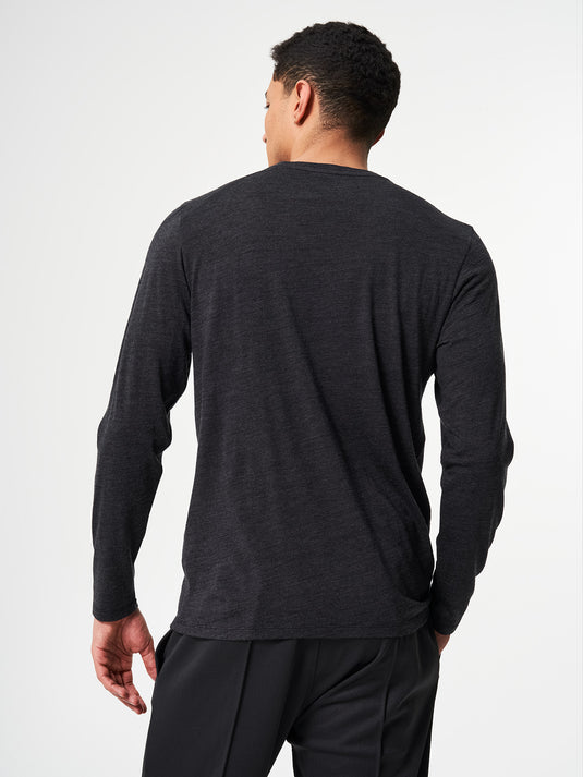 Pinqponq Longsleeve Merino - Dark Grey Melange (Male) Günstig kaufen