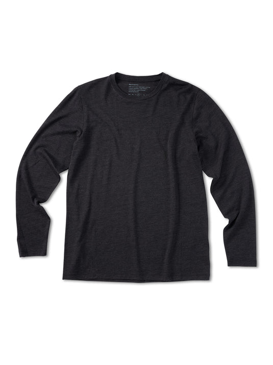 Pinqponq Longsleeve Merino - Dark Grey Melange (Male) Günstig kaufen