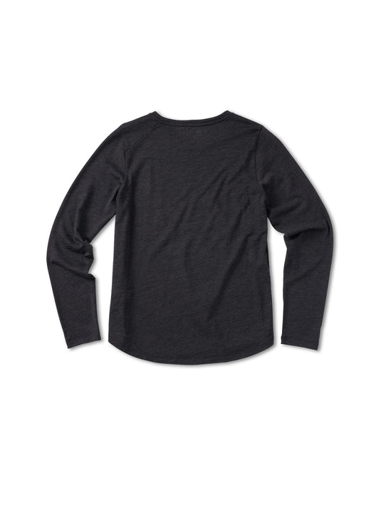 Pinqponq Longsleeve Merino - Dark Grey Melange (Female) Bestseller