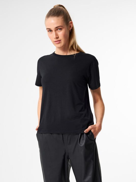 Pinqponq T-Shirt TENCEL™ - Wooden Black (Female) Tägliche Deals
