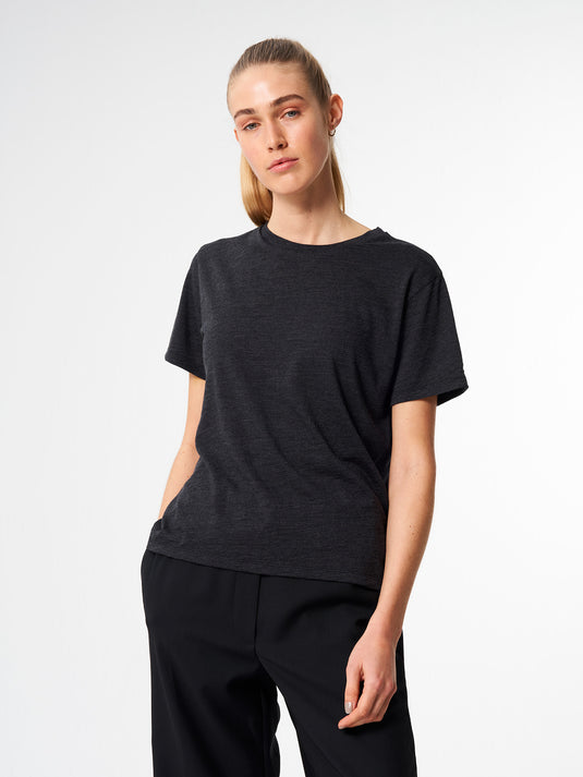 Pinqponq T-Shirt Merino - Dark Grey Melange (Female) Sonderangebote