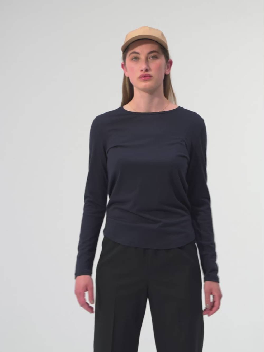 Pinqponq Longsleeve Merino - Sheep Navy (Female) VIP-Rabatte