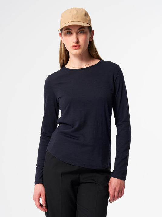Pinqponq Longsleeve Merino - Sheep Navy (Female) VIP-Rabatte