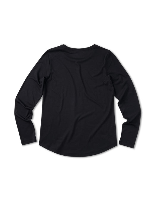 Pinqponq Longsleeve TENCEL™ - Wooden Black (Female) Tiefpreis