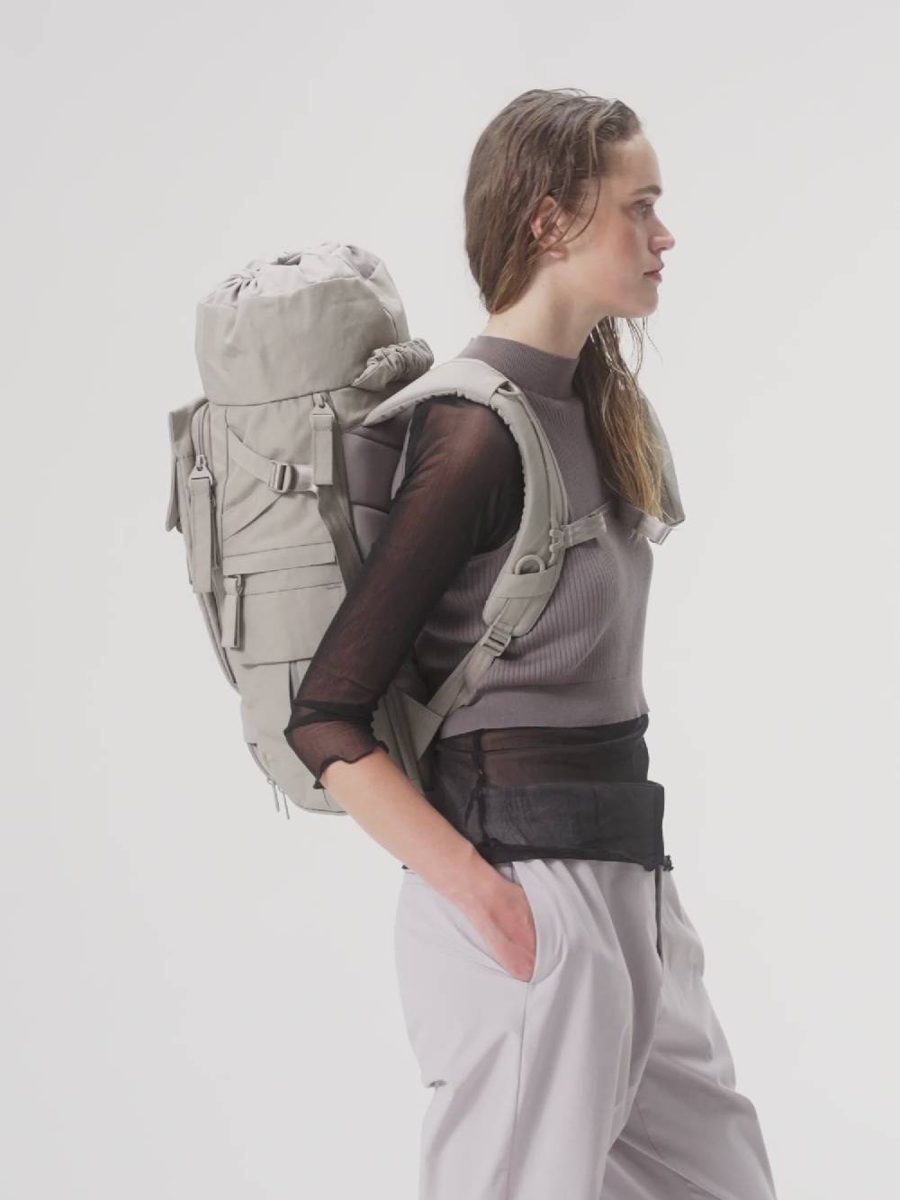 Pinqponq Blok Medium - Crinkle Taupe Neueste Mode
