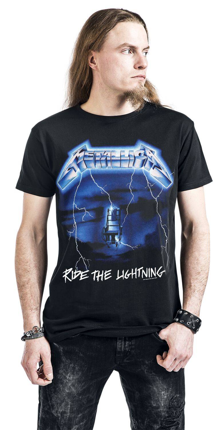 EMP "Ride The Lightning" T-Shirt schwarz von Metallica 50% Rabatt mit kostenlosem Versand