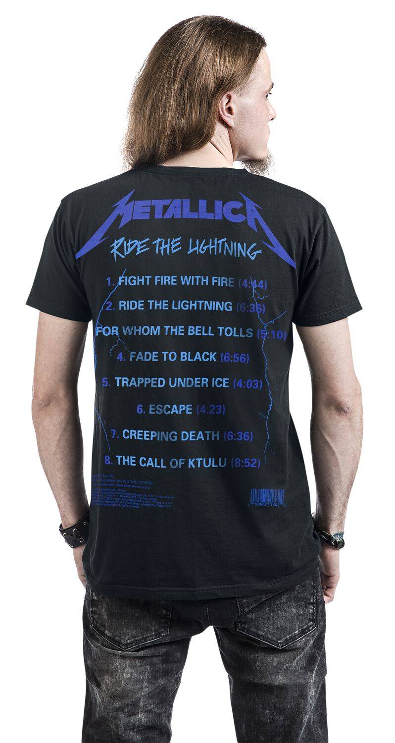 EMP "Ride The Lightning" T-Shirt schwarz von Metallica 50% Rabatt mit kostenlosem Versand