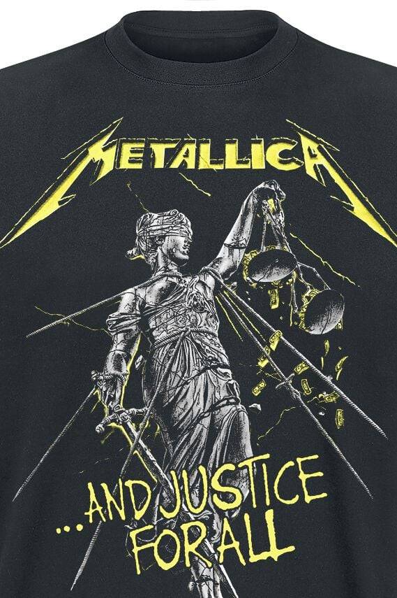EMP " And Justice For All - Tracklist" T-Shirt schwarz von Metallica Clearance-Verkauf