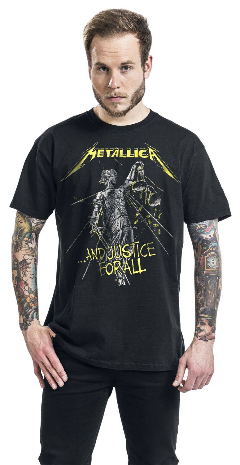 EMP " And Justice For All - Tracklist" T-Shirt schwarz von Metallica Clearance-Verkauf
