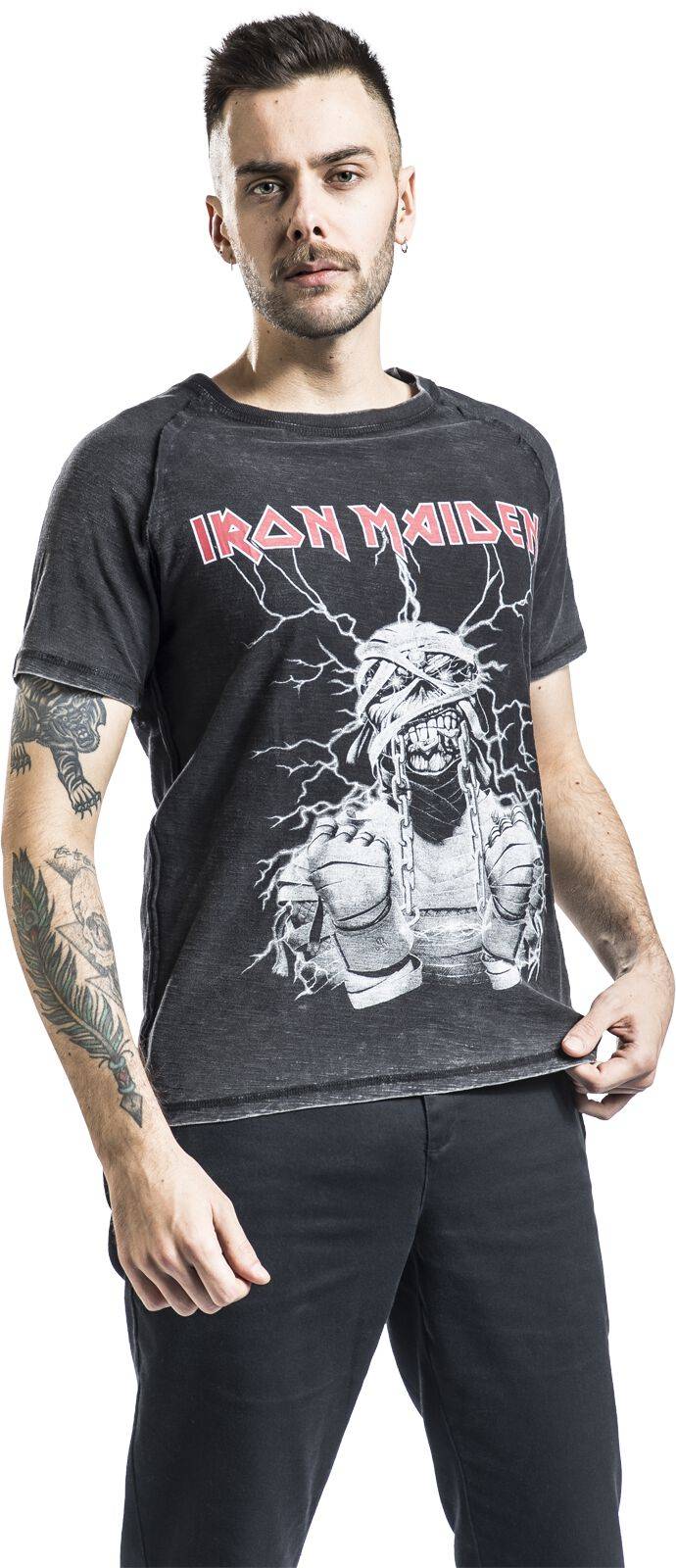 EMP "EMP Signature Collection" T-Shirt dunkelgrau/grau von Iron Maiden Kostenloser Versand international