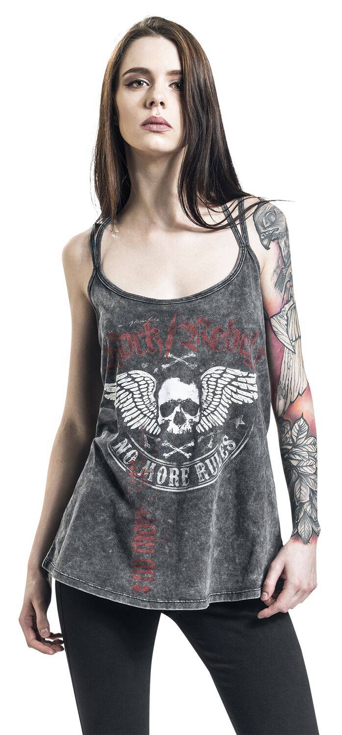 EMP Top grau von Rock Rebel by EMP Begrenztes Angebot