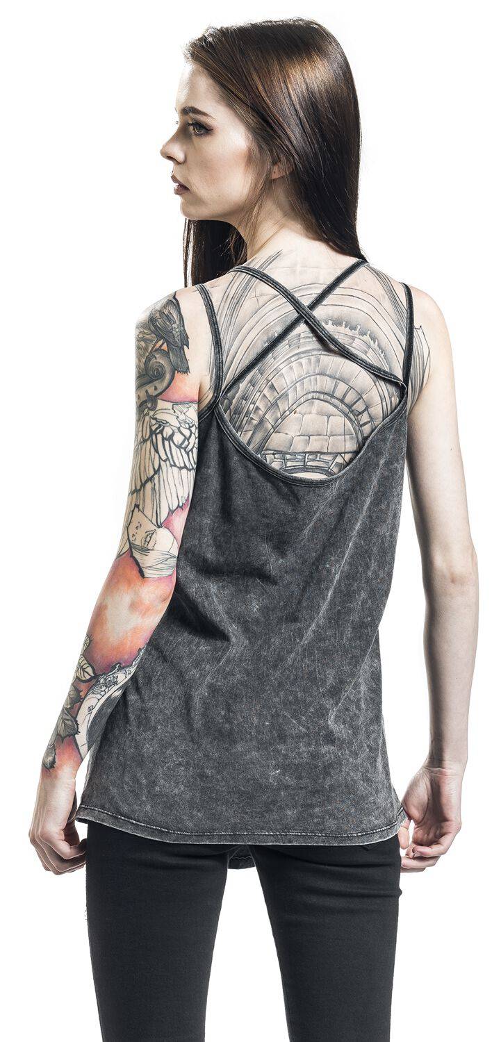 EMP Top grau von Rock Rebel by EMP Begrenztes Angebot