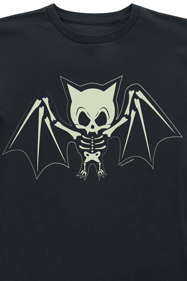EMP "Kids - Fledermaus Skelett" T-Shirt schwarz von Tierisch Valentinstagsangebot
