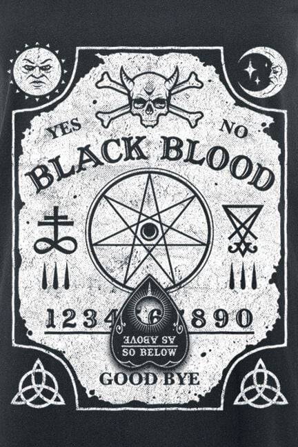 EMP "Witchboard" Top schwarz von Black Blood by Gothicana Neueste Mode