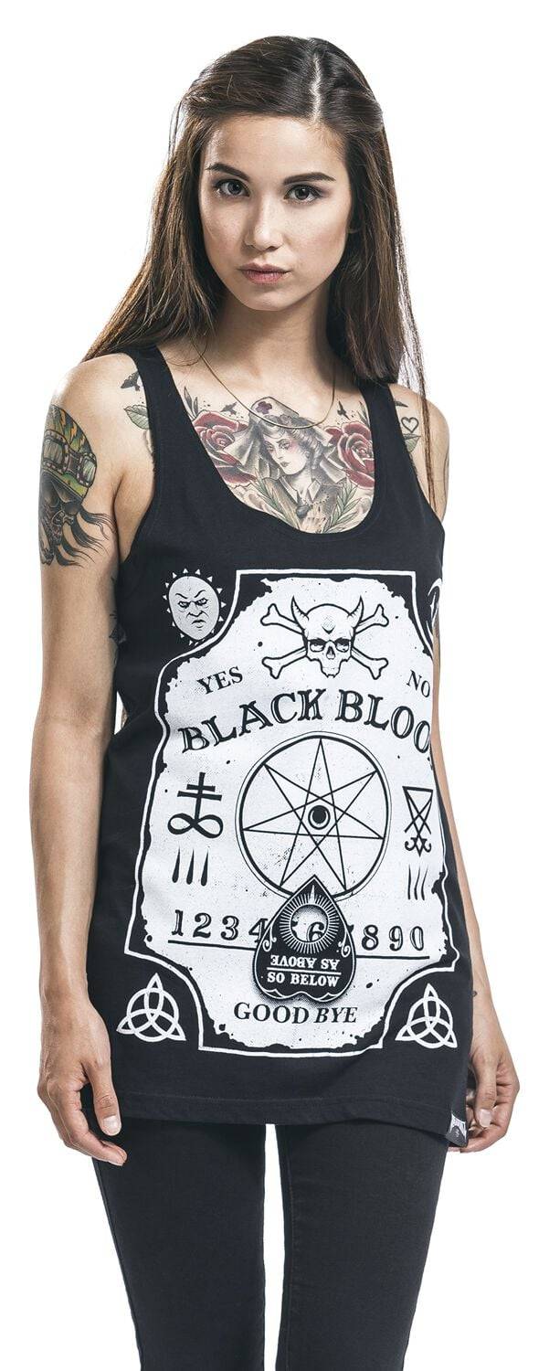 EMP "Witchboard" Top schwarz von Black Blood by Gothicana Neueste Mode