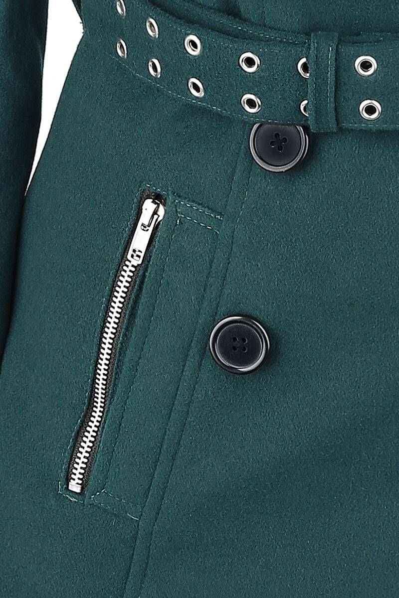 EMP "Decay Coat" Wintermantel petrol von Vixxsin Blitzangebot