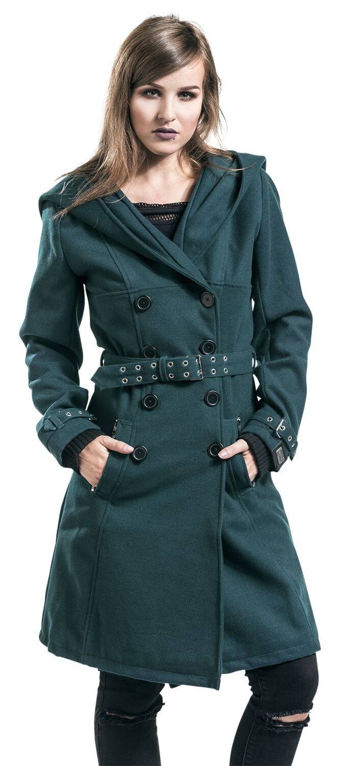 EMP "Decay Coat" Wintermantel petrol von Vixxsin Blitzangebot