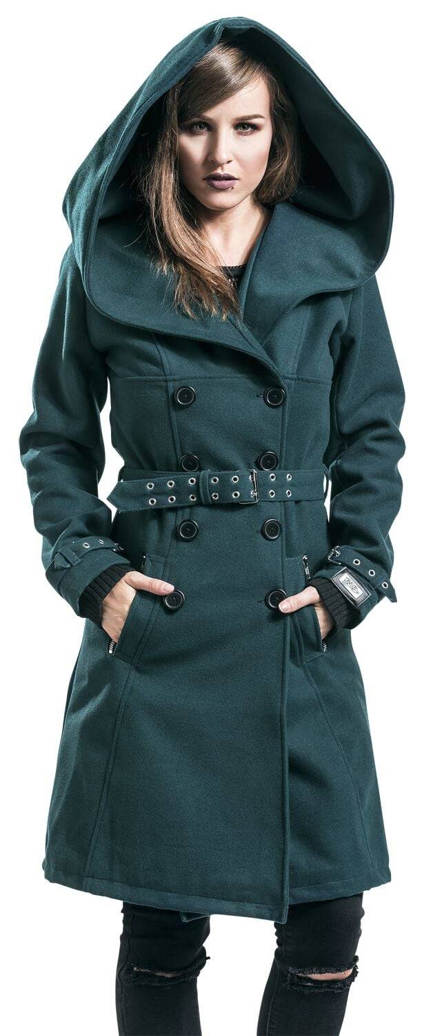 EMP "Decay Coat" Wintermantel petrol von Vixxsin Blitzangebot
