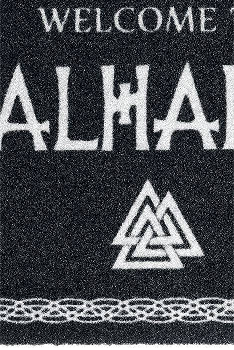 EMP "Welcome to Valhalla" Fußmatte schwarz/weiß von Welcome to Valhalla Riesige Rabatte