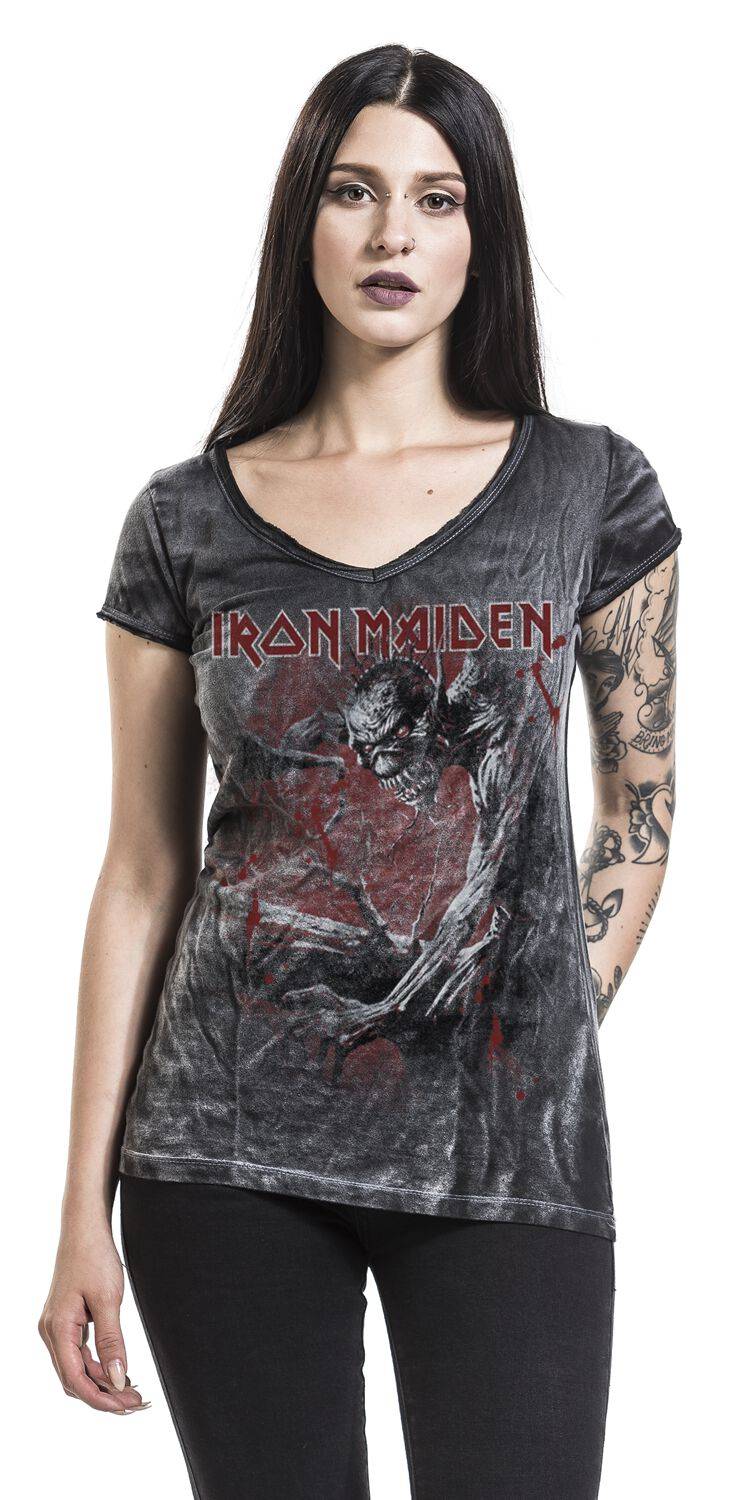 EMP "Fear Of The Dark Vintage" T-Shirt schwarz/used look von Iron Maiden Sonderangebot