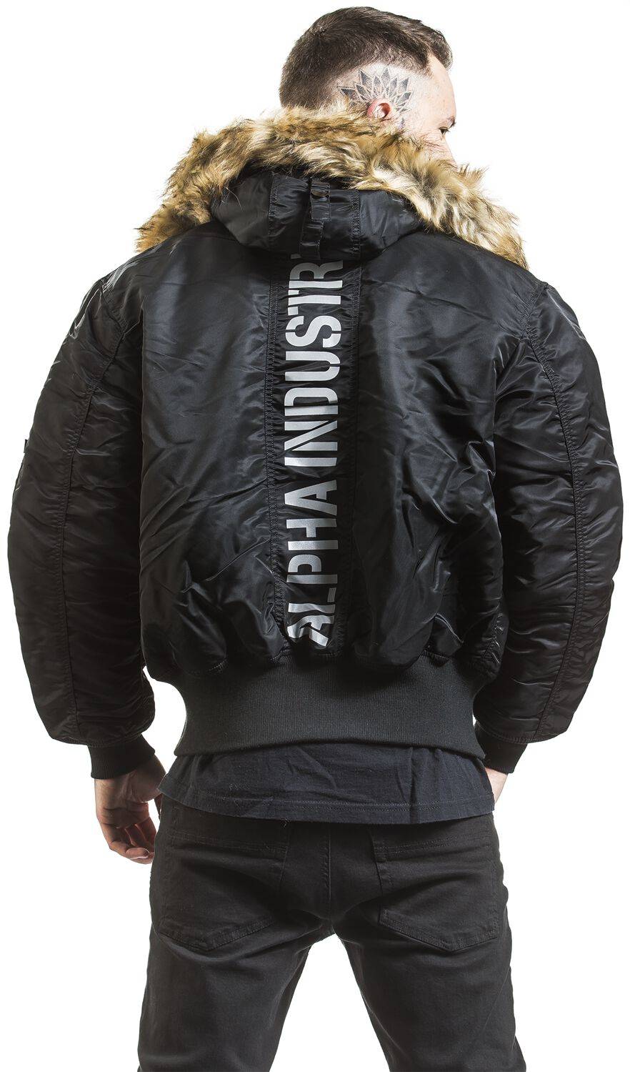 EMP "45P Hooded Custom" Winterjacke schwarz von Alpha Industries Exklusive Angebote