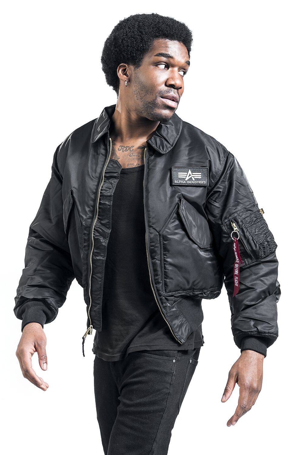 EMP "CWU 45" Bomberjacke schwarz von Alpha Industries Sonderangebote