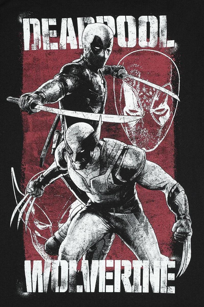 EMP "3 - Deadpool & Volverine" T-Shirt schwarz von Deadpool Bis zu 60% Rabatt
