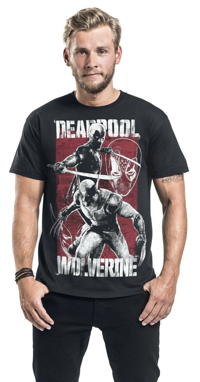 EMP "3 - Deadpool & Volverine" T-Shirt schwarz von Deadpool Bis zu 60% Rabatt