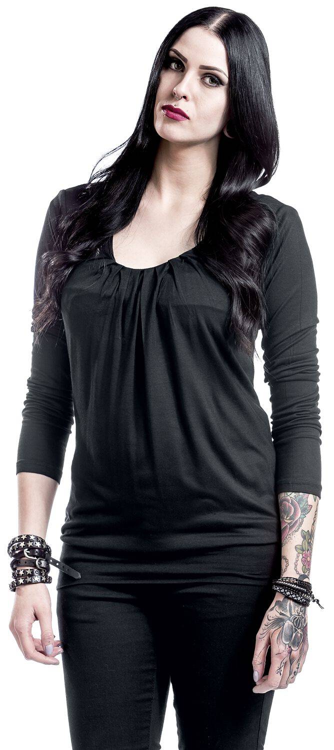 EMP Langarmshirt schwarz von Black Premium by EMP Begrenzt auf 3 Tage