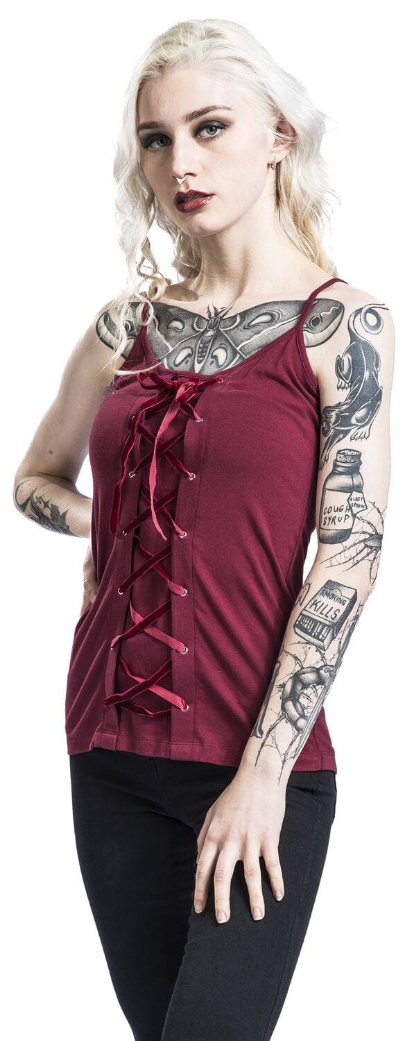 EMP Top bordeaux von Gothicana by EMP Fabrik Onlineshop