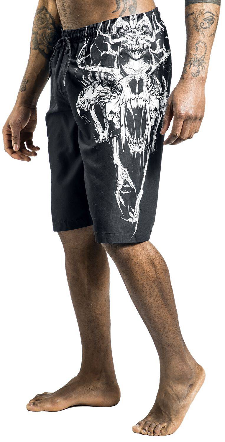 EMP Badeshort schwarz von Gothicana by EMP Sonderangebot