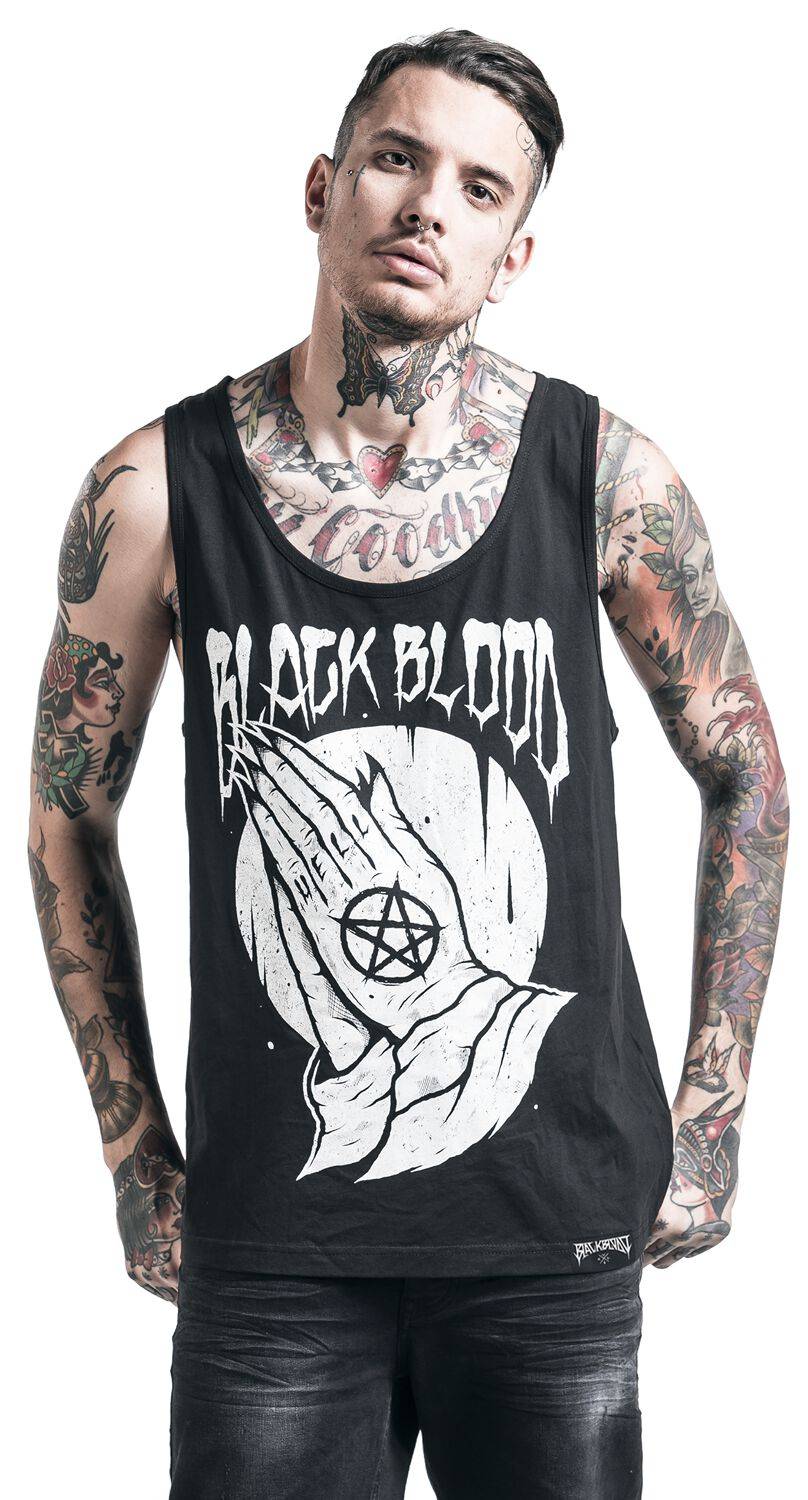 EMP "Praying Hands" Tank-Top schwarz von Black Blood by Gothicana Rabatt
