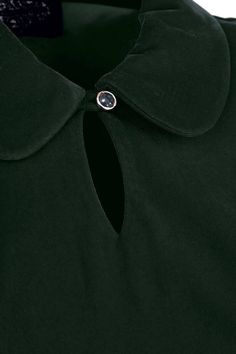 EMP "Glamorous Velvet Tea Dress" Mittellanges Kleid dunkelgrün von H&R London Flash Sale