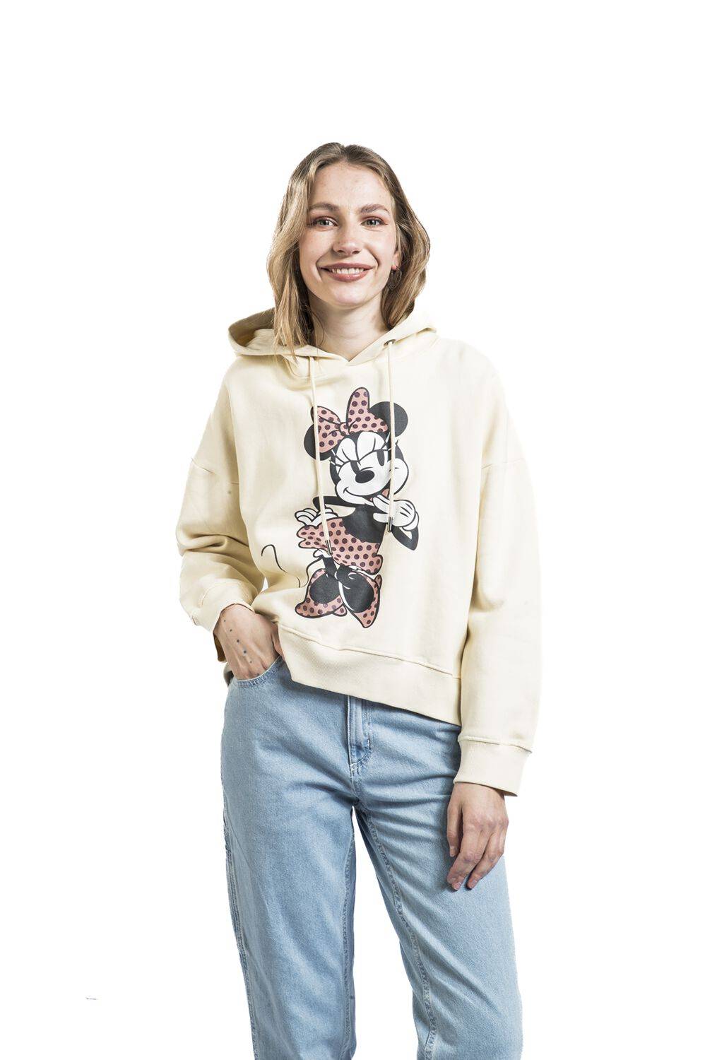 EMP "Minnie" Kapuzenpullover beige von Micky Maus Osterangebot