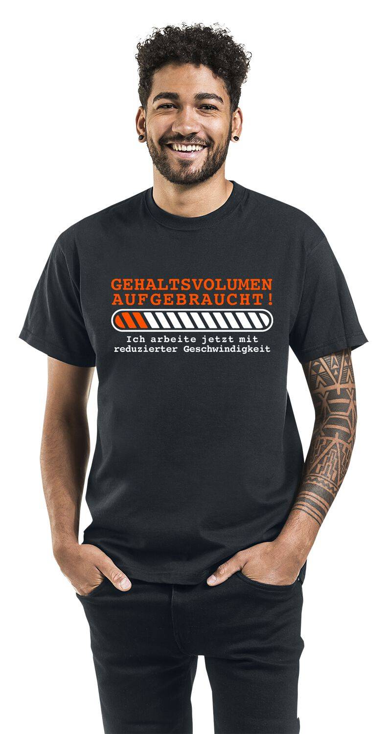 EMP "Gehaltsvolumen aufgebraucht!" T-Shirt schwarz von Beruf & Karriere Sonderangebote