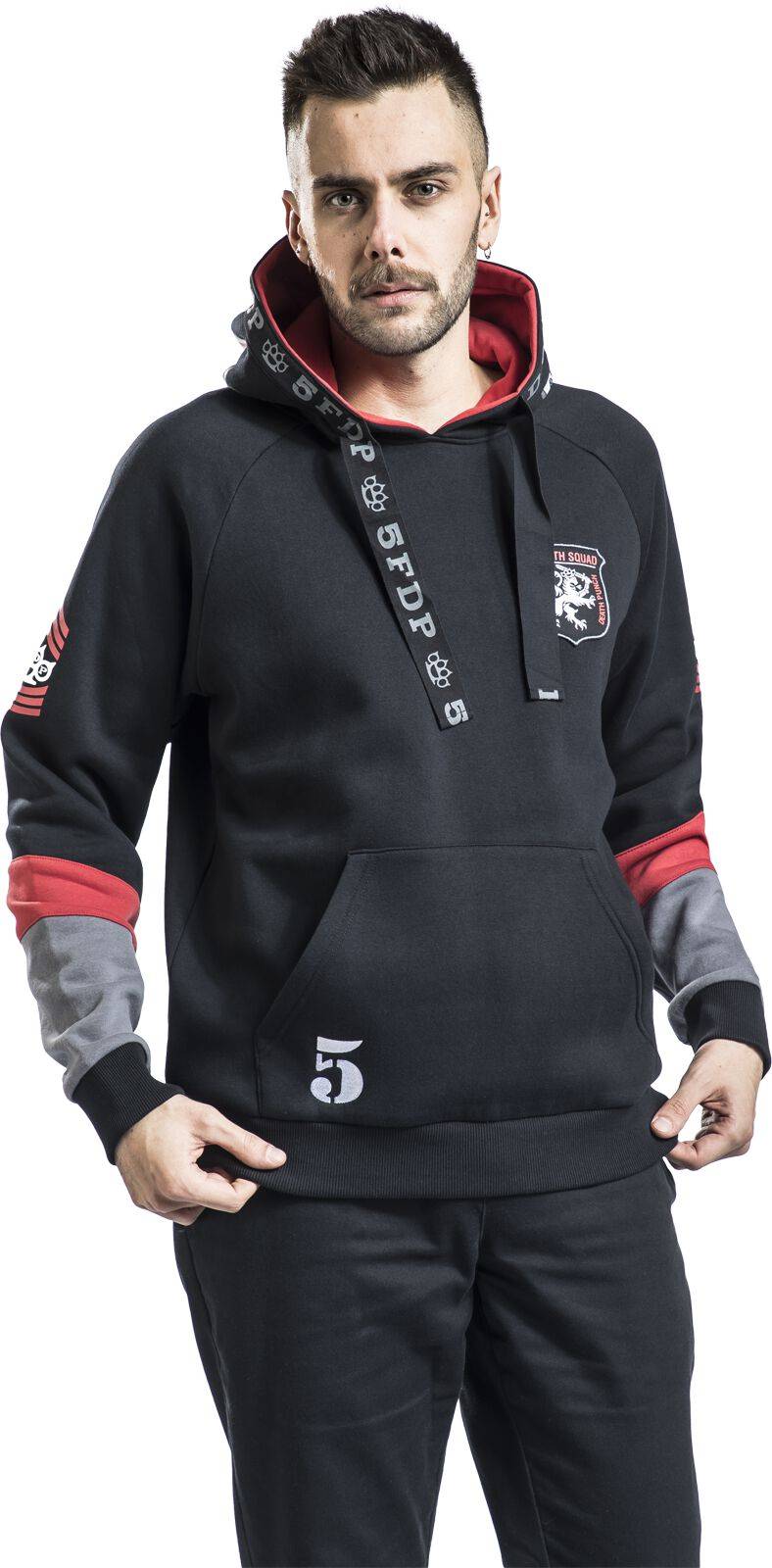 EMP "EMP Signature Collection" Kapuzenpullover schwarz/grau/rot von Five Finger Death Punch Bis zu 50% Rabatt