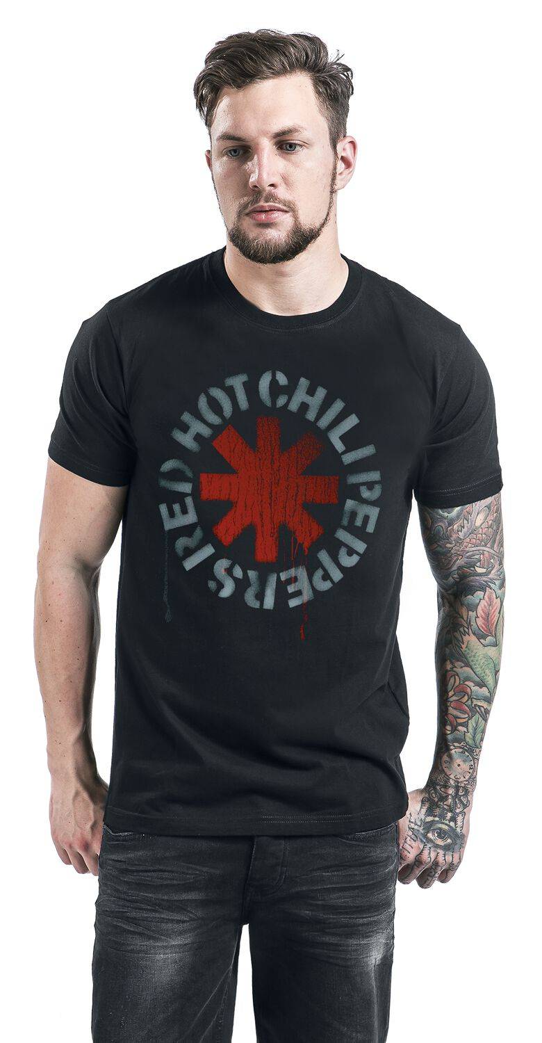 EMP "Stencil Black" T-Shirt schwarz von Red Hot Chili Peppers Vierteljährliche Förderung