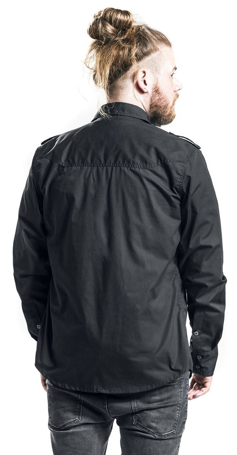 EMP "Rockstar Shirt Longsleeve" Langarmhemd schwarz von Brandit Outlet