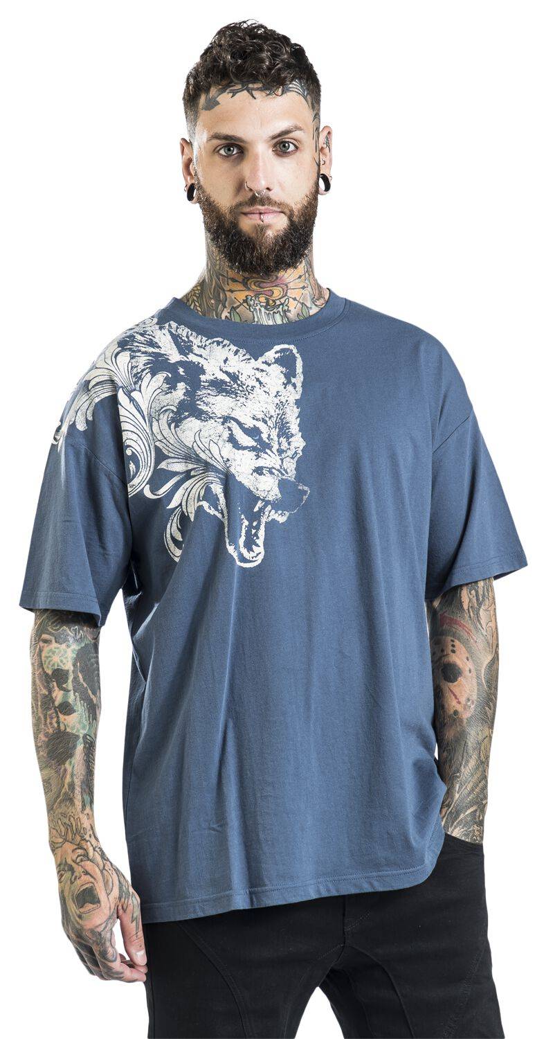 EMP T-Shirt blau von Black Premium by EMP Fabrikverkauf